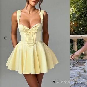 babyboo antonella mini dress lemon